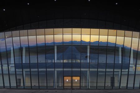 The "Gateway to Space" in Spaceport America, a 4,000-square-foot gallery where visitors can watch launches.