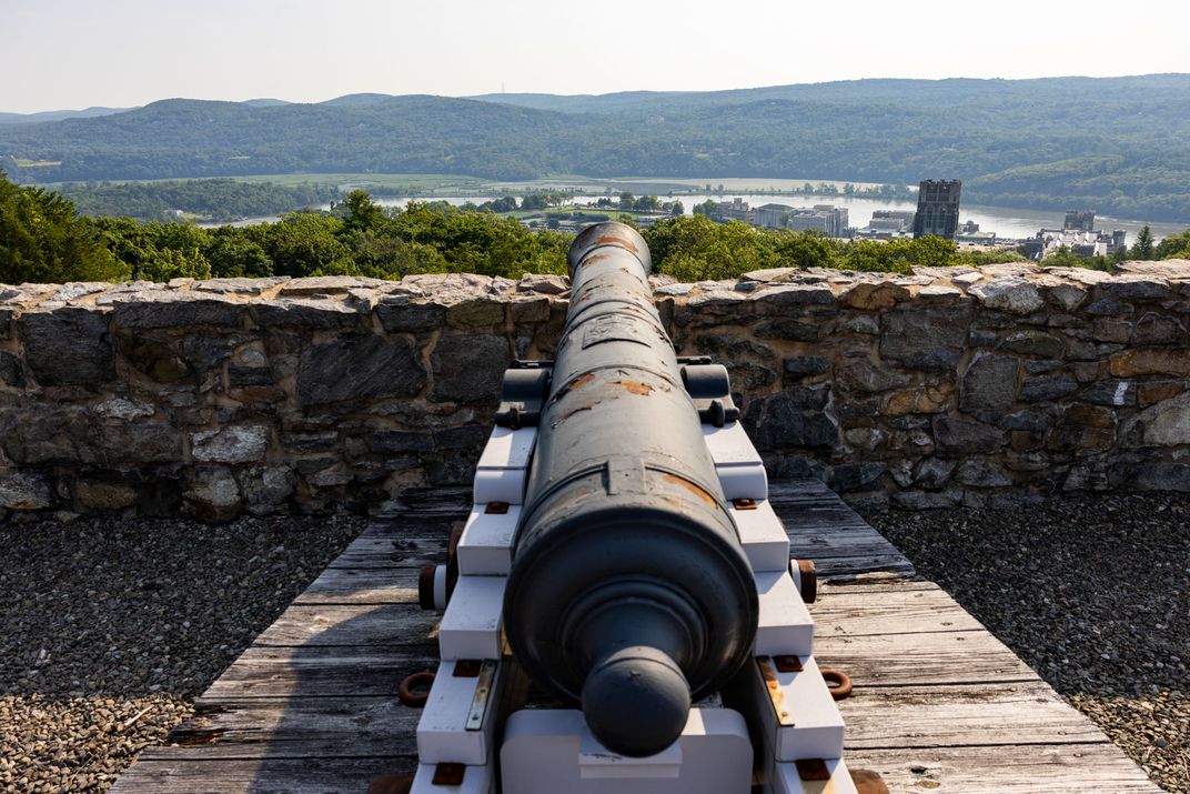 A replica cannon at Fort Putnam