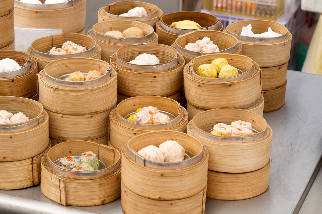 Steamed buns sold by street vendors in Singapore