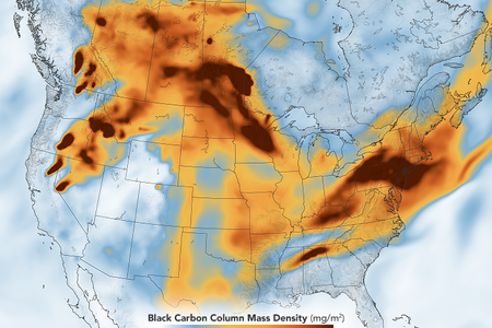 The billowing smoke resulted from nearly 300 wildfires currently ravaging British Columbia, Canada’s westernmost providence, and 80 fires blazing through states in the Western United States.

