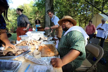 Michael Twitty, a culinary historian and living-history interpreter at the Stagville Plantation in Durham, North Carolina.