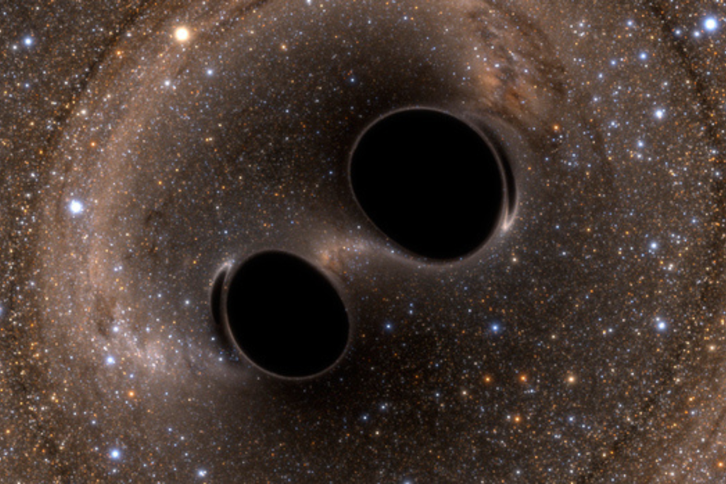 two black holes close to each other