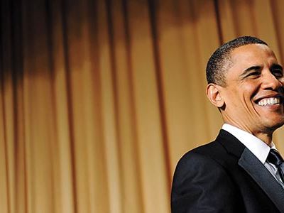 President Barack Obama at White House Correspondents Dinner