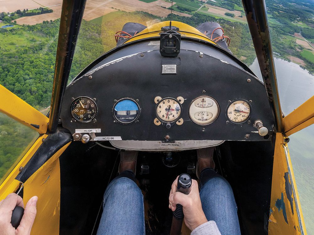 hands in a cockpit