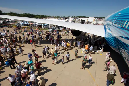 There's always something new to see at Oshkosh, like this prototype Boeing 787, on display in 2011.