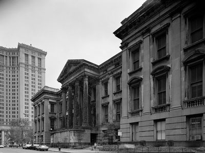 The condition of the main facade in 1979, showing absence of the main steps