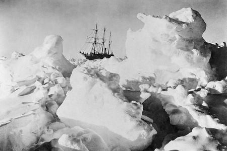 Endurance was frozen in an ice floe for months before breaking free and sinking. Shackleton's men eventually used a lifeboat they called James Caird to go for help. 