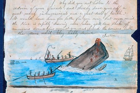 In 1856, a Nantucket sailor sketched the killing of his crew’s “100-barrel” prize.