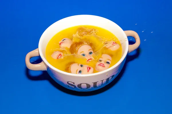 Doll Heads Floating in a Bowl of Soup thumbnail