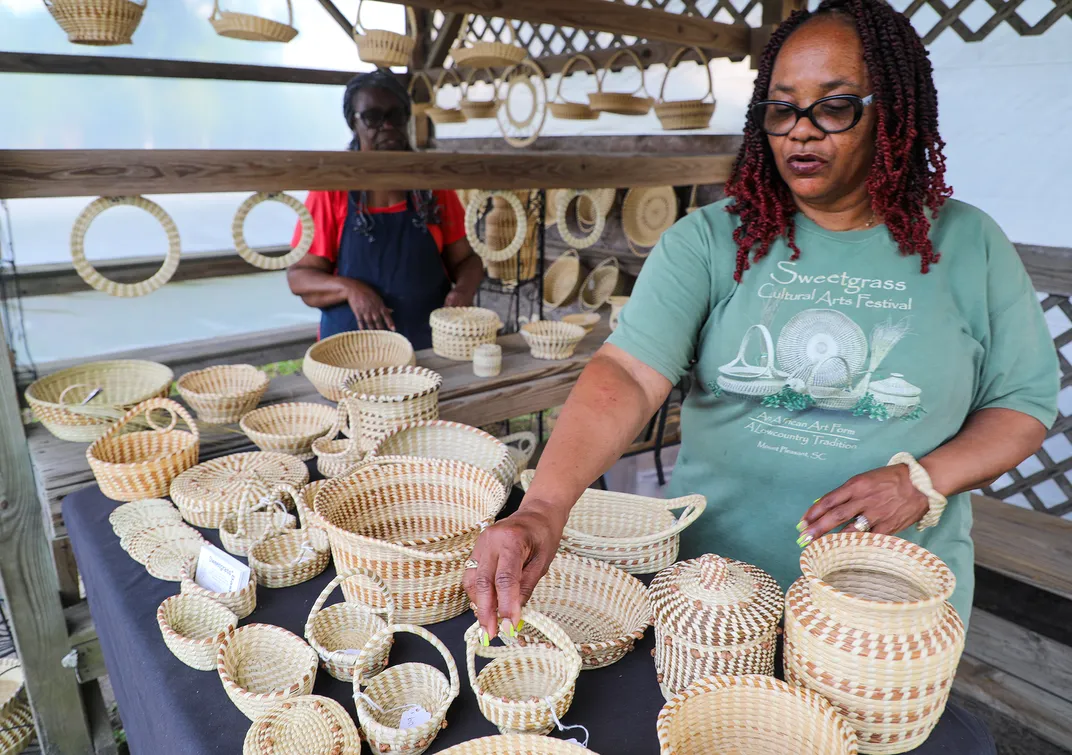 Sweetgrass baskets