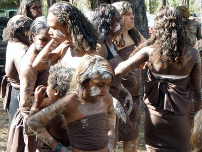 Young Aboriginal dancers keeping their tradition alive at the Leura Festival in Australia.