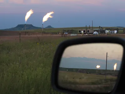 Flaring, the burning of natural gas at an oil well, takes place on the&nbsp;Fort Berthold Indian Reservation. A large portion of Marathon Oil&#39;s emissions comes from flaring.