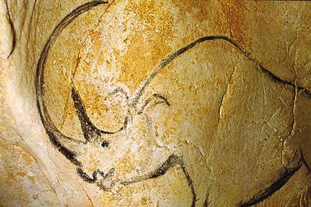 Cave art evolved in Europe 40,000 years ago. Archaeologists reasoned the art was a sign that humans could use symbols to represent their world and themselves.