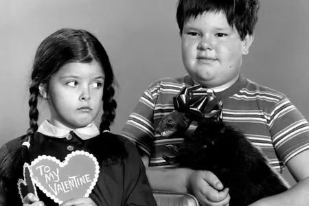 Lisa Loring as Wednesday Addams in &quot;The Addams Family,&quot; along with&nbsp;Ken Weatherwax as Pugsley Addams