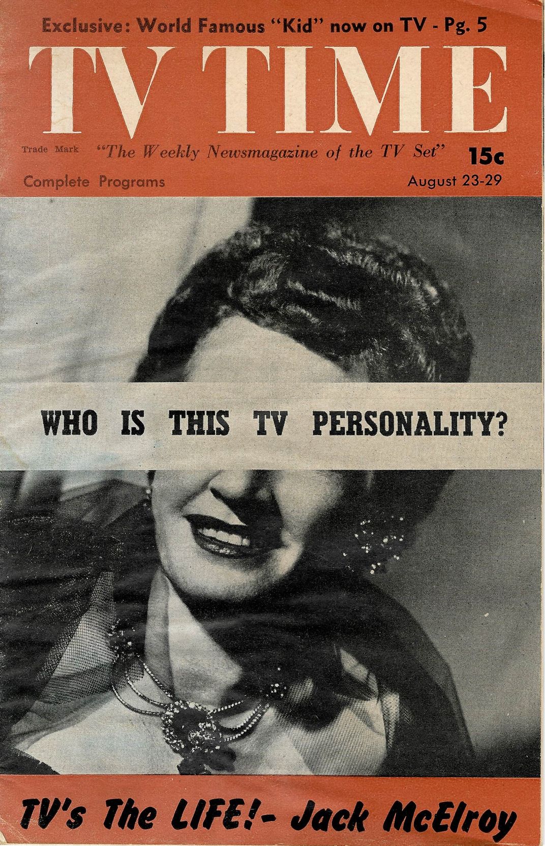 O'Dell on the cover of TV Time​​​​​​​