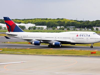 A Delta 747 in better times—at Tokyo's Narita International Airport in 2013
