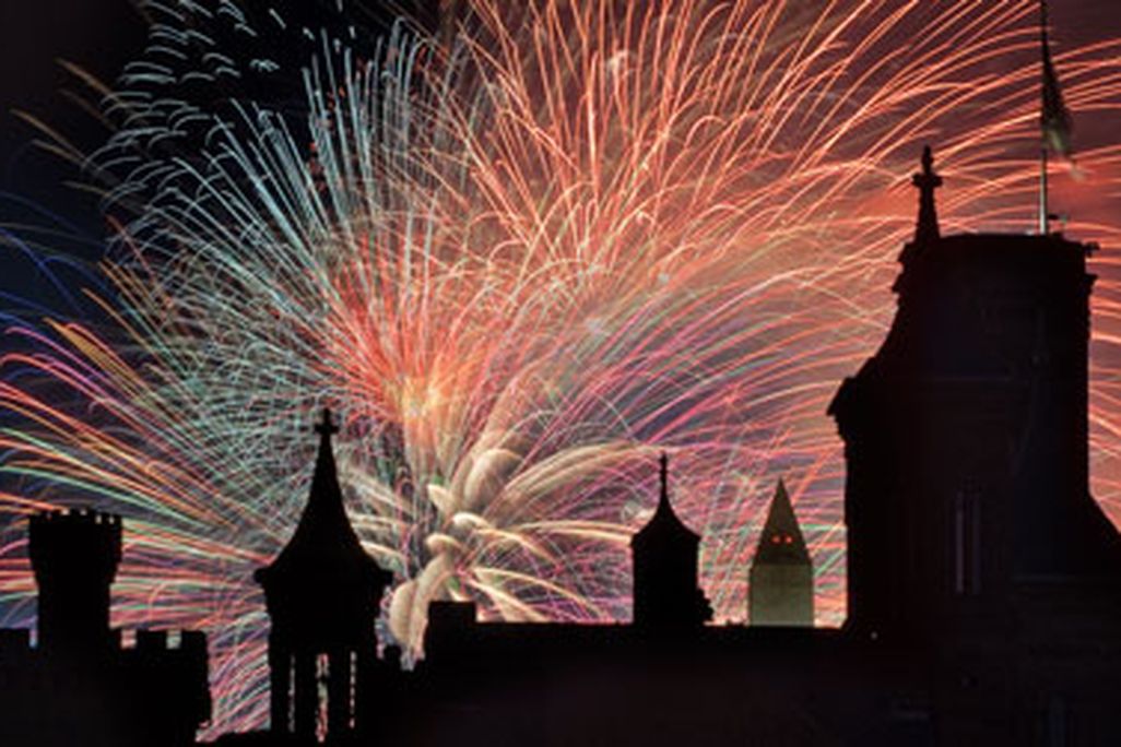 East face of the Smithsonian Castle on July 4, 2010