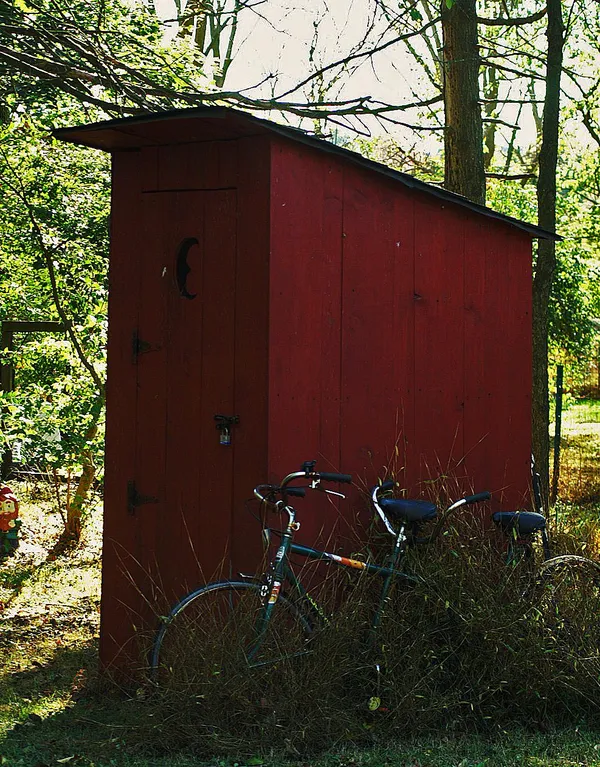 Outhouse with Tandem Bicycle thumbnail