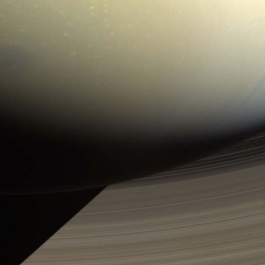 In one of the more ominous images ever taken of Saturn