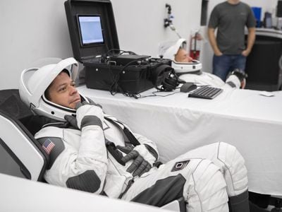 Astronauts Bob Behnken and Doug Hurley assigned to first SpaceX crewed launch test out their new space suits.