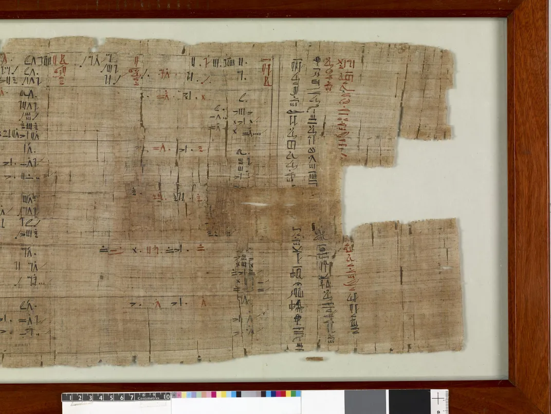 A section of the Rhind Mathematical Papyrus