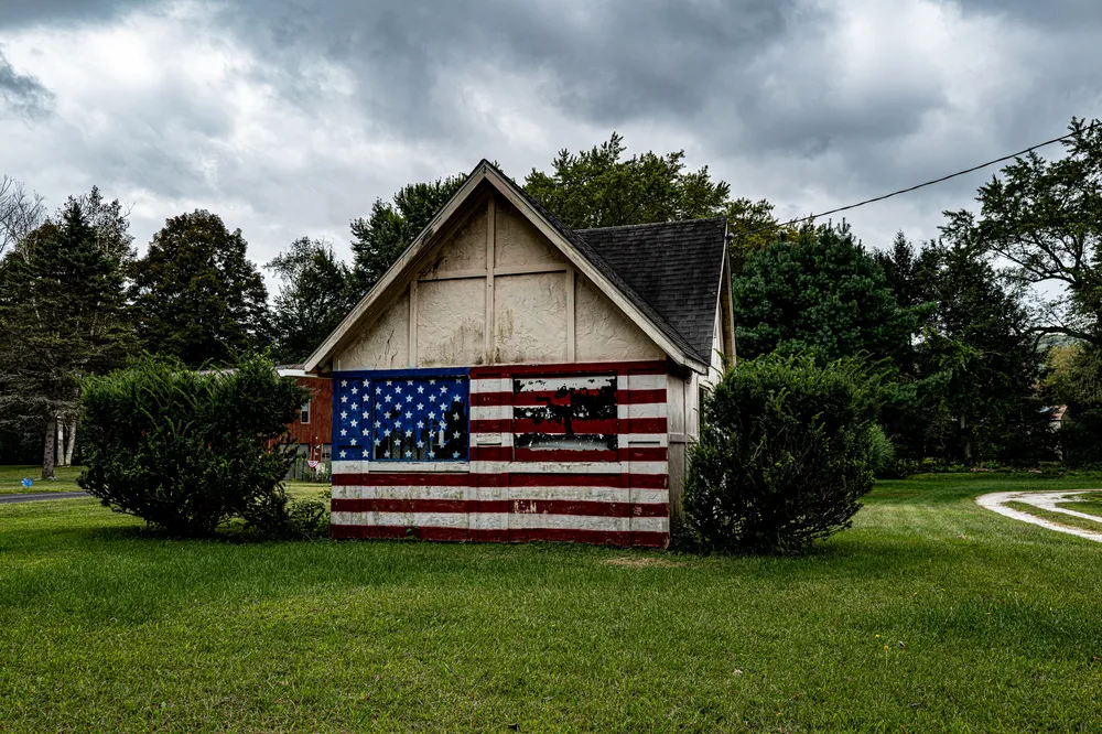 On a back road in western Connecticut, a weather-beaten display of American pride drew my attention, prompting me to pause my drive. I’ve long had an interest in photographing unusual representations of the American flag — Old Glory.