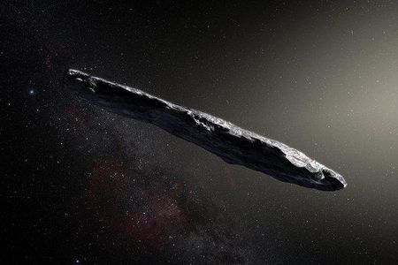 Artist's rendering of 'Oumuamua