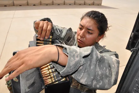 Spc. Crisma Albarran volunteered for the U.S. Army. In the future, other women could be required to serve. 