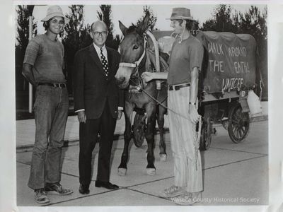 John Kunst (left), Ambassador Robert Neumann (center) and David Kunst (right) in Kabul, Afghanistan, on September 30, 1972