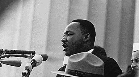 Martin Luther King, Jr. delivering his famous speech