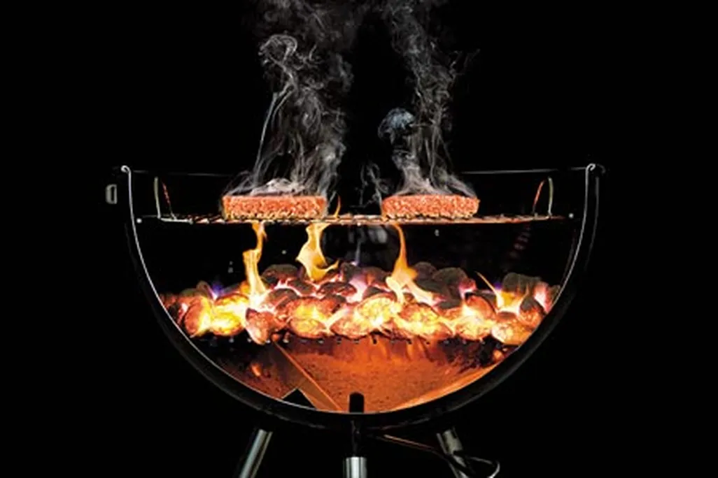 Hamburgers cooking