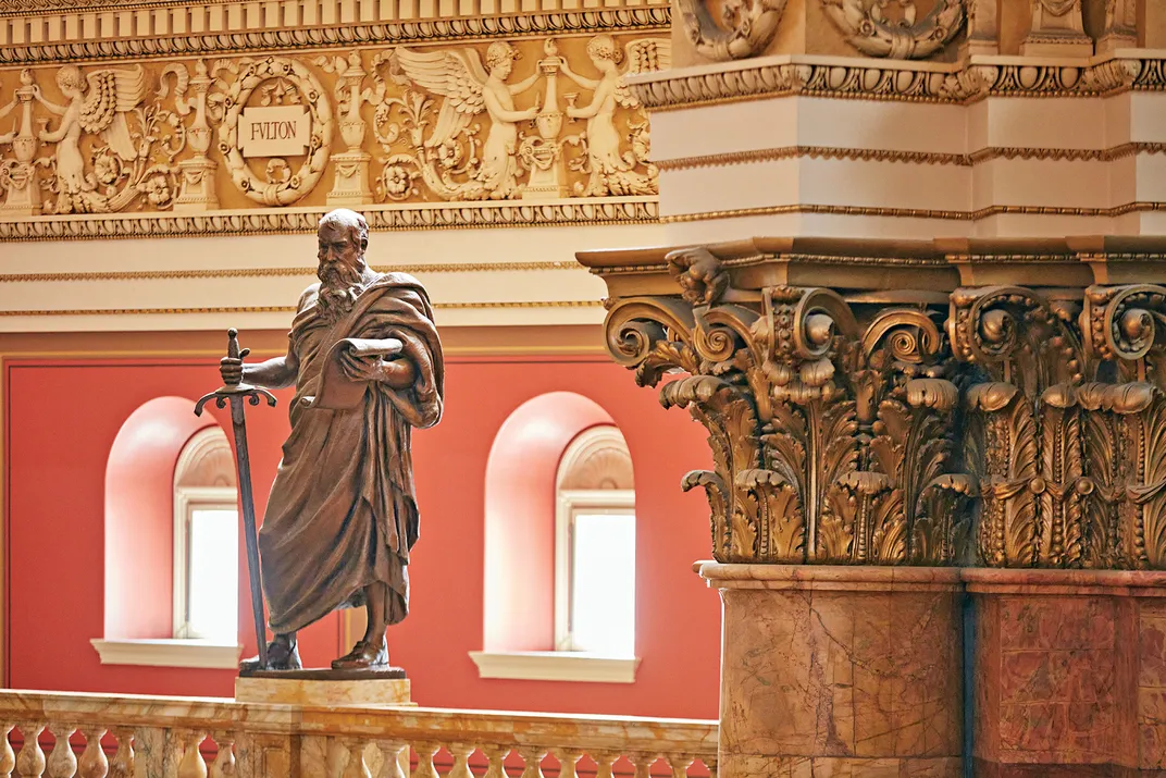 Sculpture of St. Paul in the Library of Congress