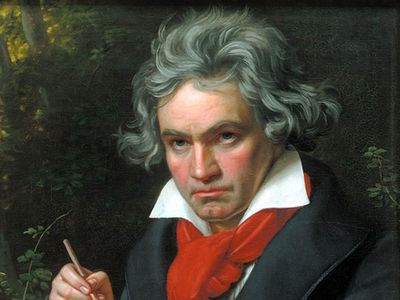 Debate over Beethoven's race sparked once again on Twitter last week. He is depicted here in a portrait by August Klober from 1818. 