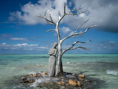 This Pacific Island Disappeared Under Rising Seas. A New Sculpture Marking the Spot Will Morph Into a Home for Seabirds, Coral and Marine Life image