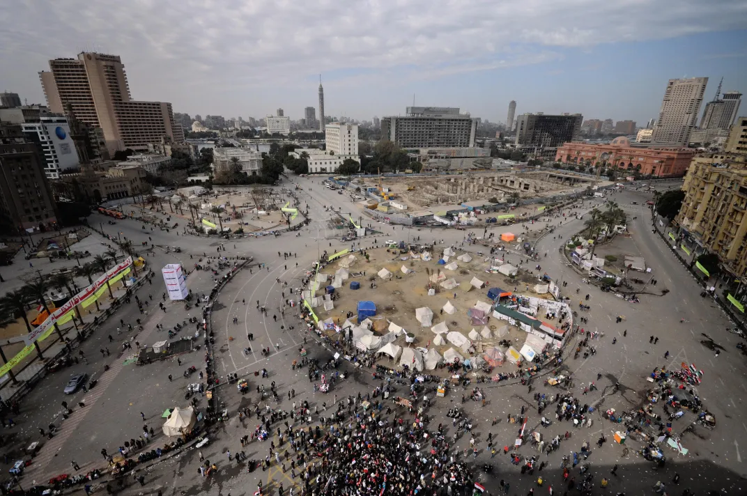 Protesters in Tahrir Square