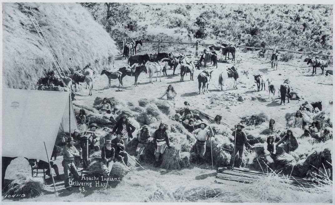 Apaches and U.S. soldiers in 1893
