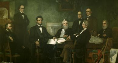First reading of the Emancipation Proclamation of President Lincoln.