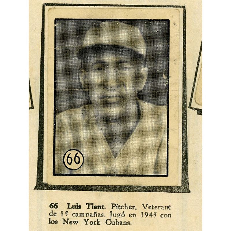 Luis “Lefty” Tiant Sr. baseball card