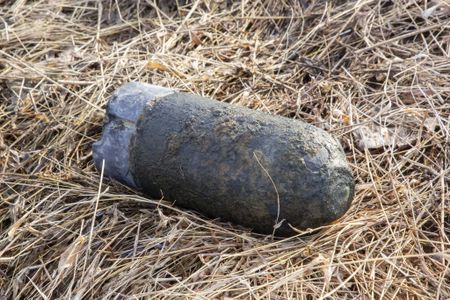The seven-inch artillery shell found at Gettysburg National Military Park