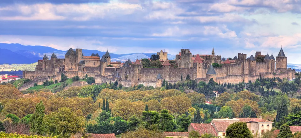  Medieval city and castle of Carcassonne, France 