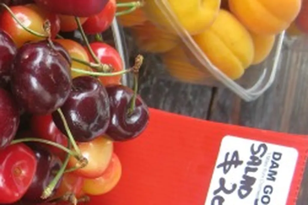 Note the shocking price of this basket of fruit at a roadside stand in New Zealand