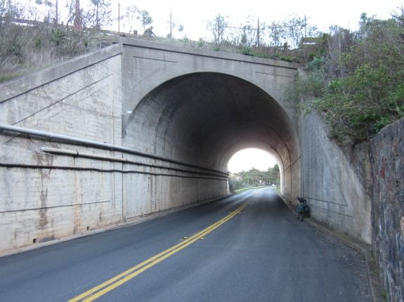 Inside this small tunnel