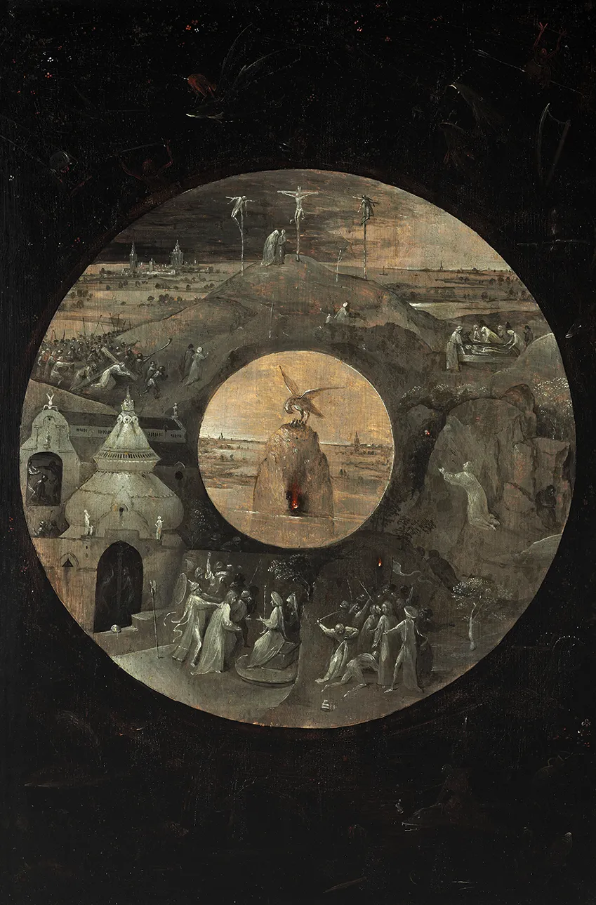 Hieronymus Bosch, Scenes From the Passion of Christ (reverse of Saint John the Evangelist on Patmos), circa 1495–1500
