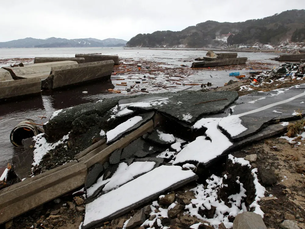 Otsuchi sea walls