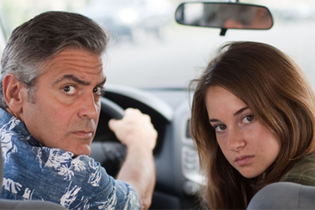George Clooney and Shailene Woodley in The Descendants