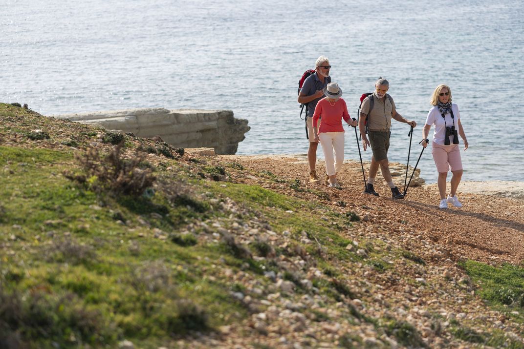 Friends enjoying a hike