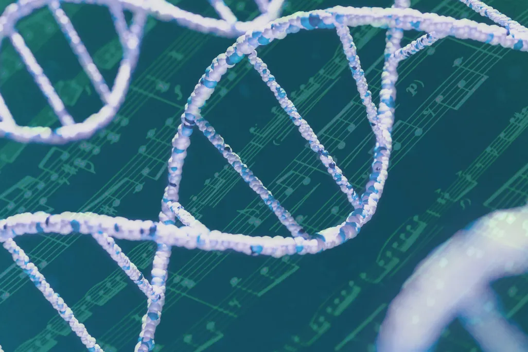 DNA and Music Illustration