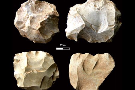 Stone tools found at the Dhaba site from the same time as the Toba volcanic super-eruption.
