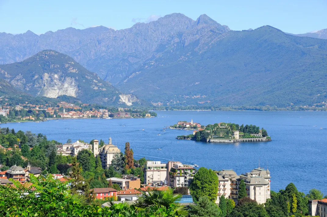 The village of Stresa, located on Lake Maggiore