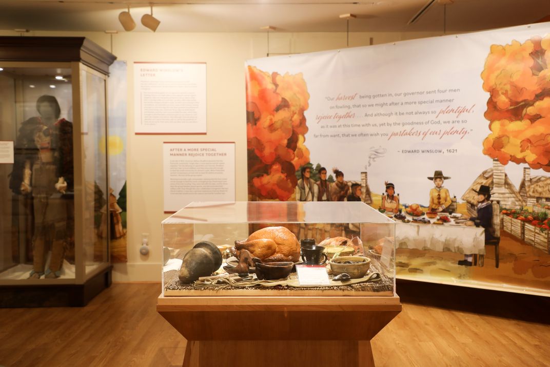 A view of the “Behind the Holiday: The First Thanksgiving” exhibition at Plimoth Patuxet Museums